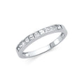14K White Gold CZ Wedding Band (RG72W)
