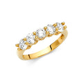 14K Yellow Gold CZ Wedding Band (RG73)
