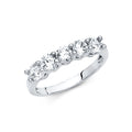 14K White Gold CZ Wedding Band (RG73W)