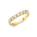 14K Yellow Gold CZ Wedding Band (RG75)