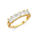 14K Yellow Gold CZ Wedding Band (RG76)