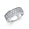 14K White Gold CZ Wedding Band (RG79W)