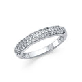 14K White Gold CZ Wedding Band (RG82W)