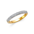 14K Yellow Gold CZ Wedding Band (RG83)
