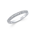 14K White Gold CZ Wedding Band (RG83W)
