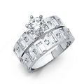 14K White Gold CZ Ladies Wedding Band