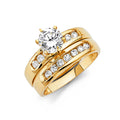 14K Yellow Gold CZ Ladies Wedding Band