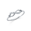 14K White Gold CZ Infinity Ring (RG302)