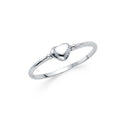14K White Gold Heart Ring (RG306)