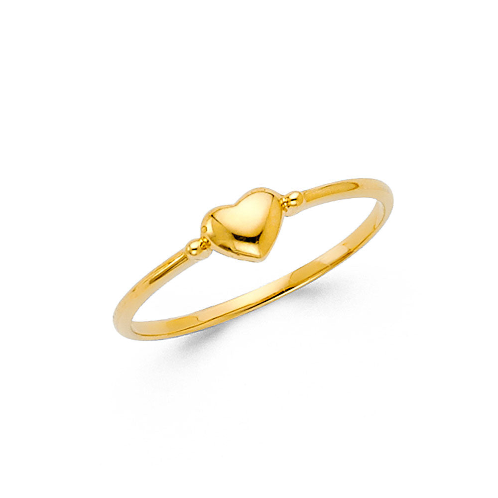 14K Yellow Gold Heart Ring (RG318)