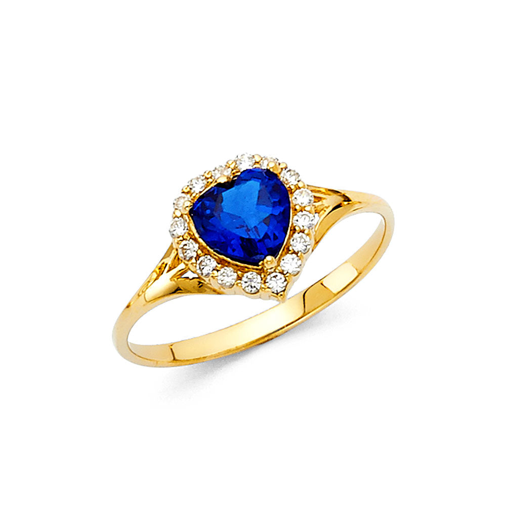 14K Yellow Gold Ladies CZ Ring (RG349)