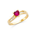 14K Yellow Gold Ladies CZ Ring (RG361)