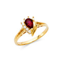 14K Yellow Gold Ladies CZ Ring (RG370)
