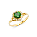 14K Yellow Gold Ladies CZ Ring (RG377)