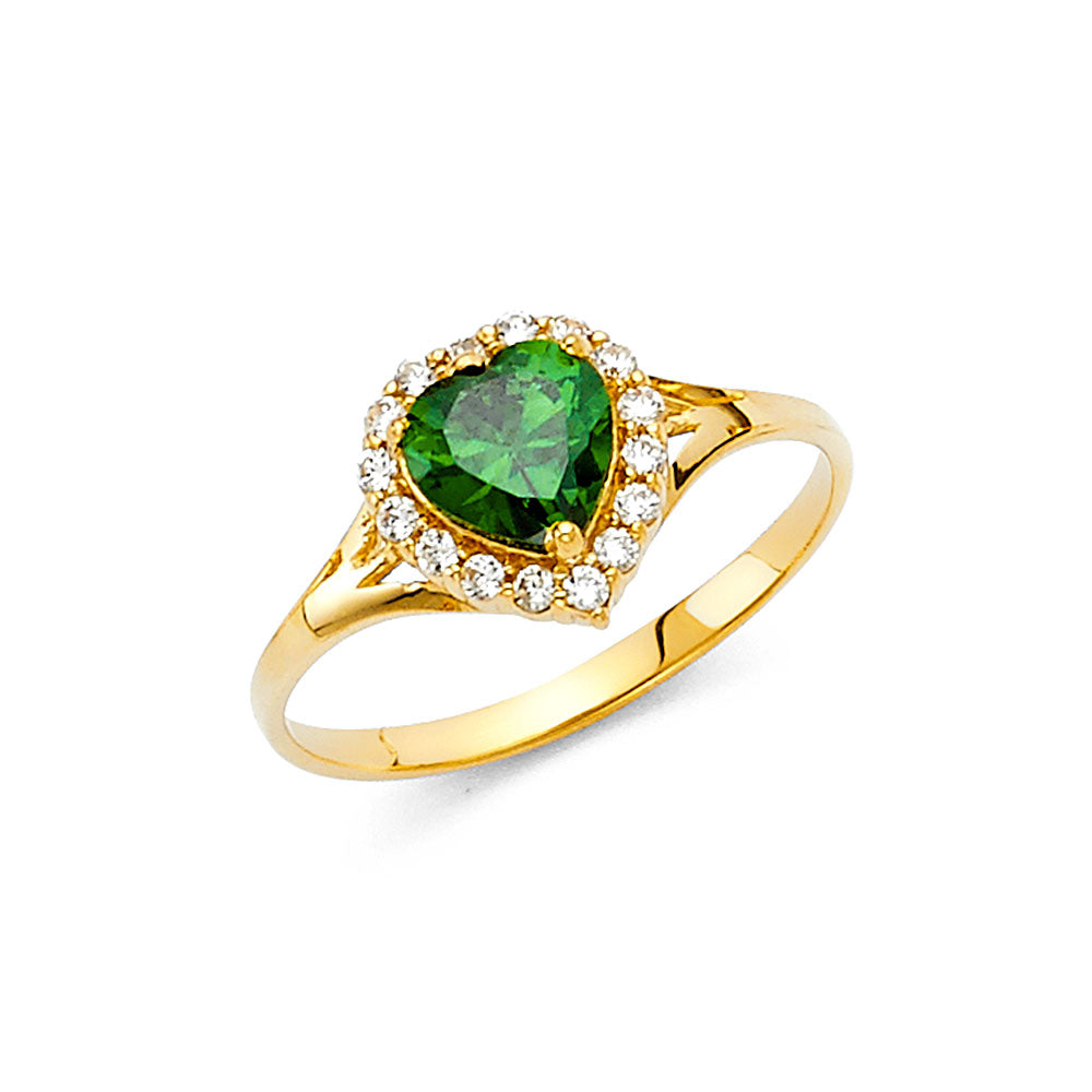 14K Yellow Gold Ladies CZ Ring (RG377)