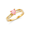 14K Yellow Gold Ladies CZ Ring (RG380)