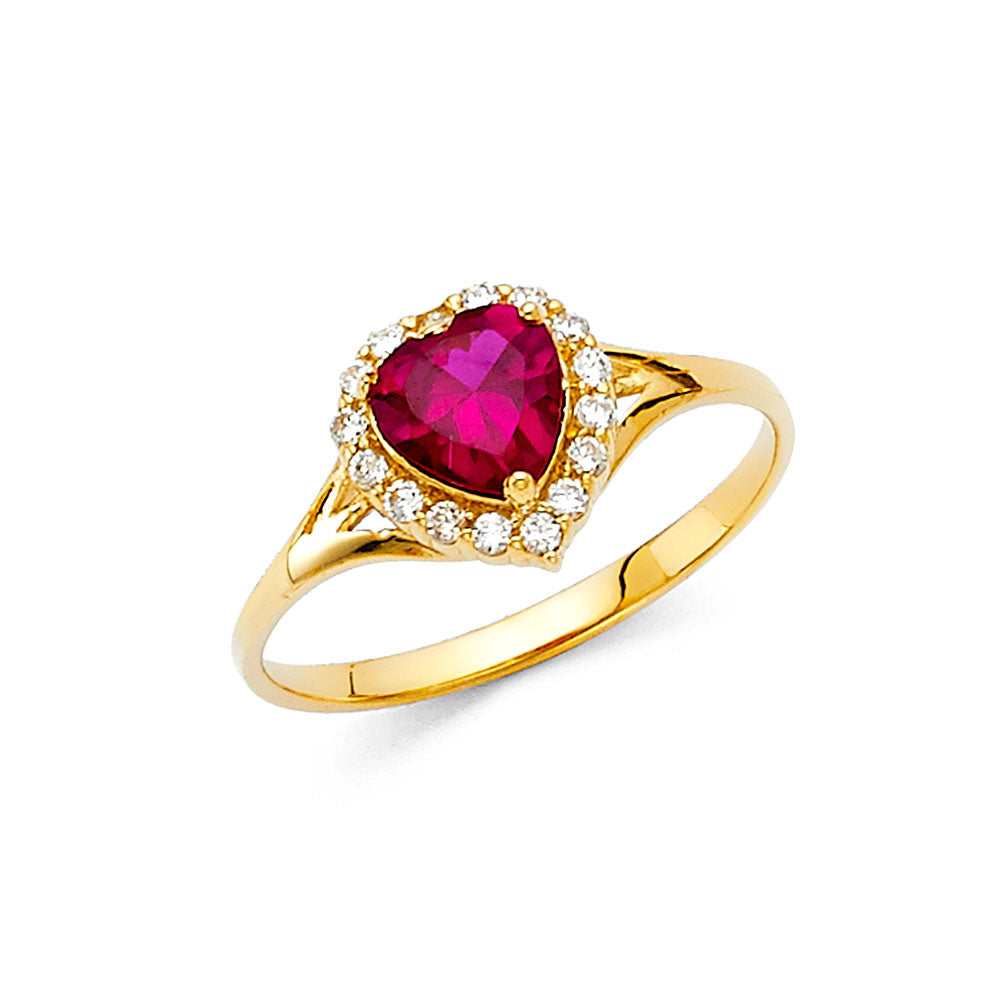 14K Yellow Gold Ladies CZ Ring (RG382)