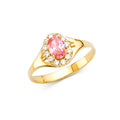 14K Yellow Gold Ladies CZ Ring (RG392)