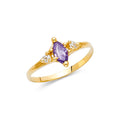 14K Yellow Gold Ladies CZ Ring (RG402)