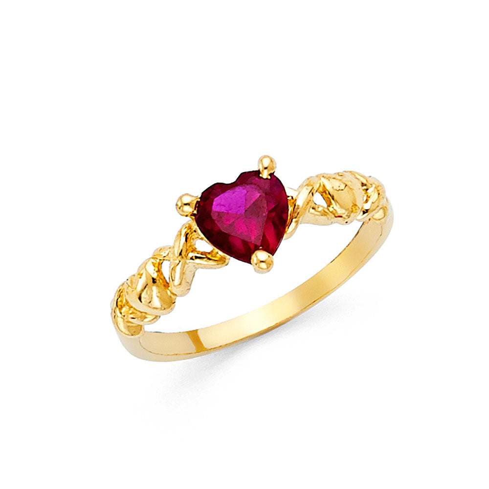 14K Yellow Gold Ladies CZ Ring (RG410)