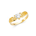 14K Yellow Gold Ladies CZ Ring (RG412)