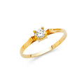 14K Yellow Gold Ladies CZ Ring (RG419)