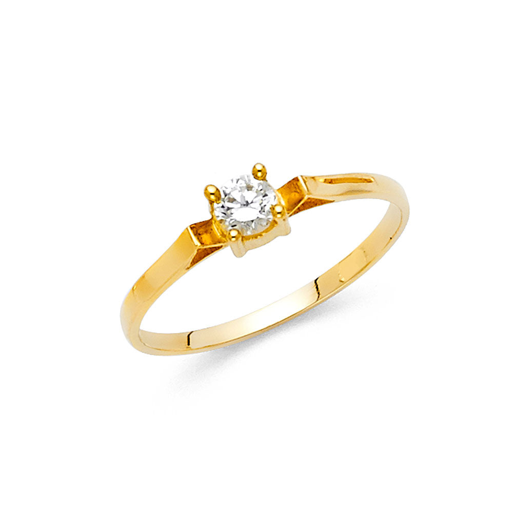 14K Yellow Gold Ladies CZ Ring (RG419)