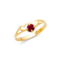 14K Yellow Gold Ladies CZ Ring (RG420)