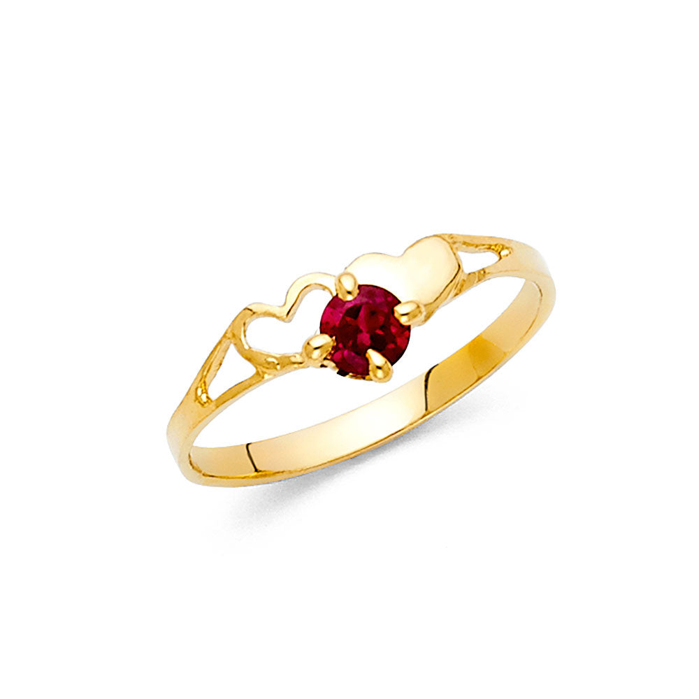 14K Yellow Gold Ladies CZ Ring (RG420)
