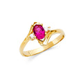 14K Yellow Gold Ladies CZ Ring (RG423)