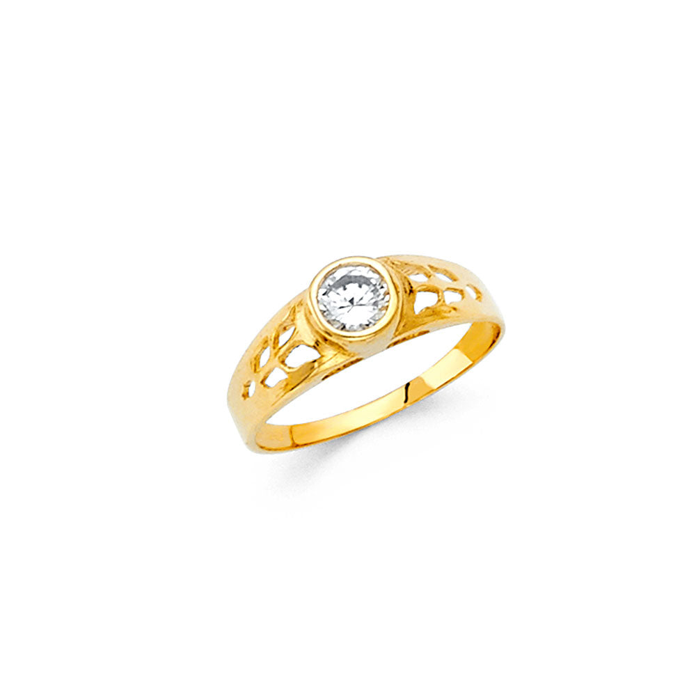 14K Yellow Gold Baby Birth Stone