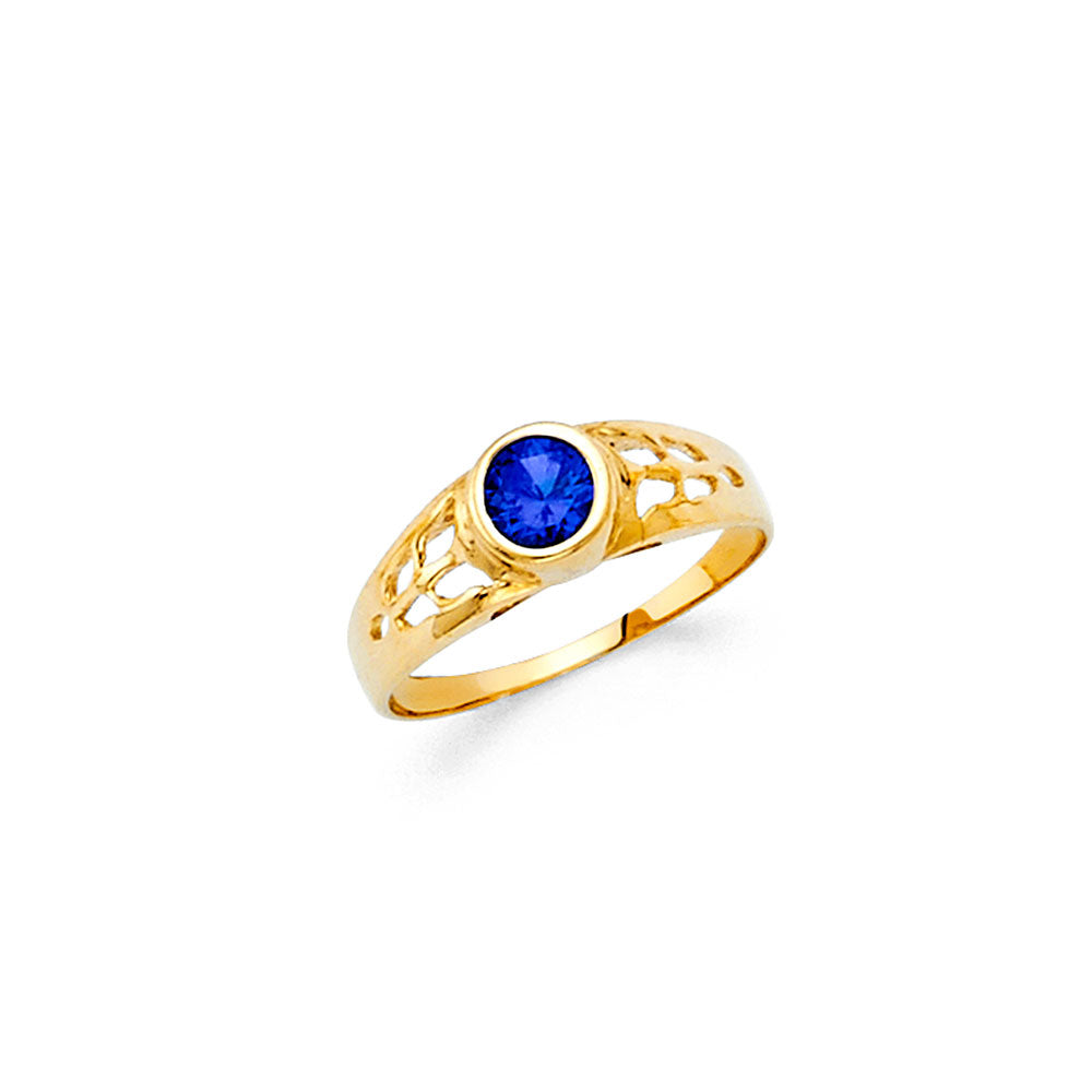 14K Yellow Gold Baby Birth Stone