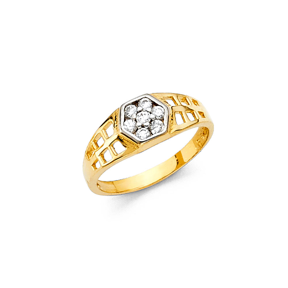 14K Yellow Gold Baby CZ Rings (RG479)