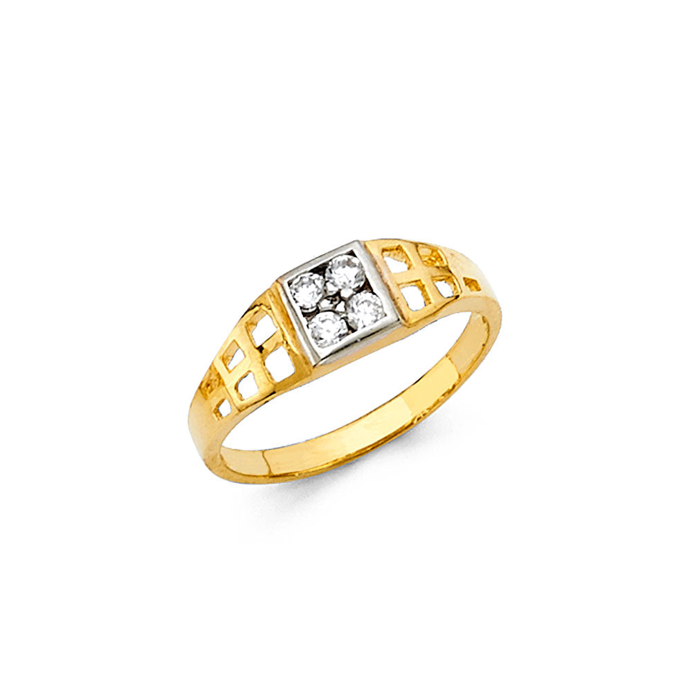 14K Yellow Gold Baby CZ Rings (RG480)