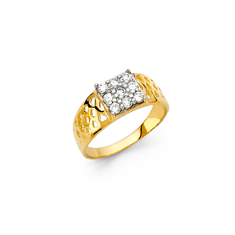 14K Yellow Gold Baby CZ Rings (RG482)