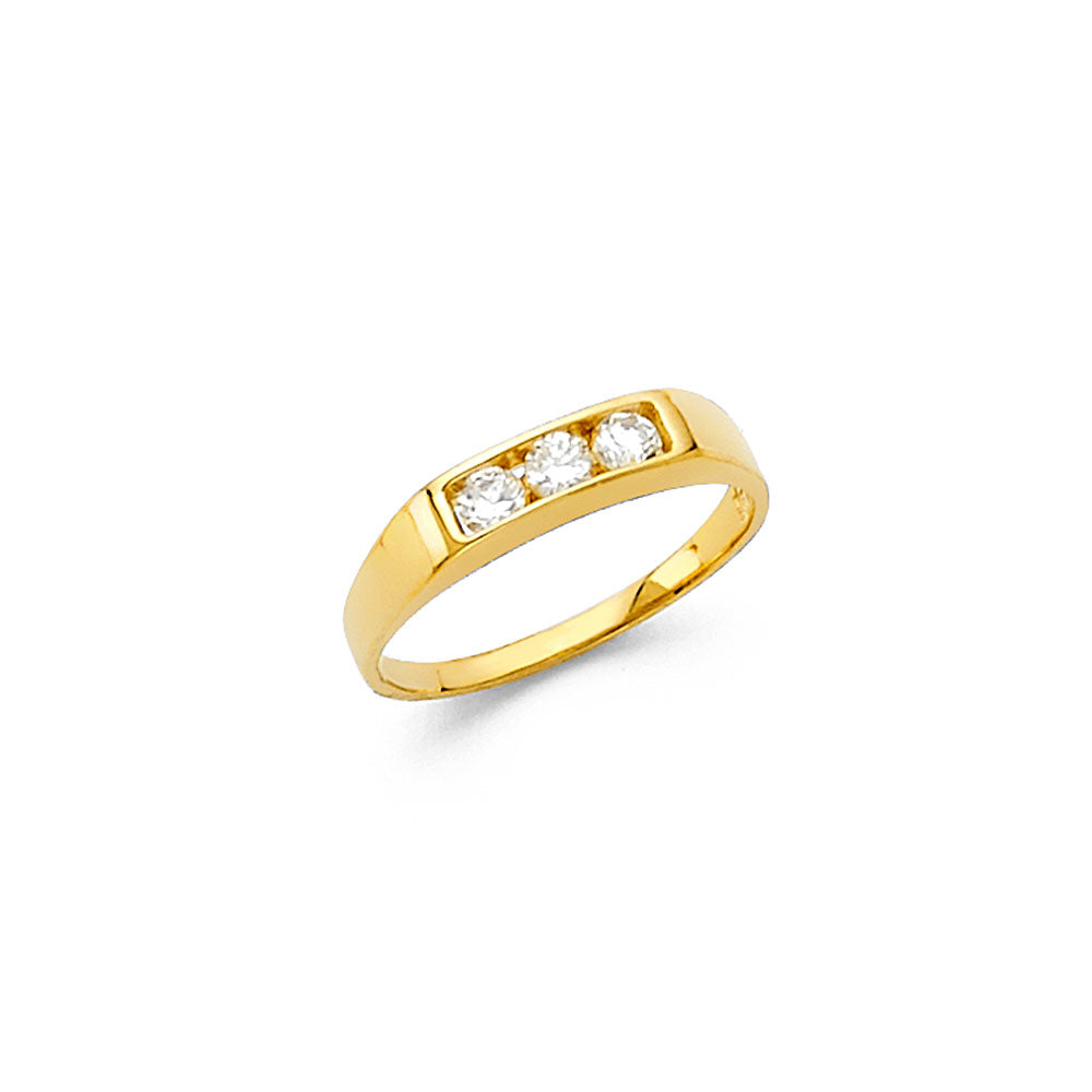 14K Yellow Gold Baby CZ Rings (RG486)