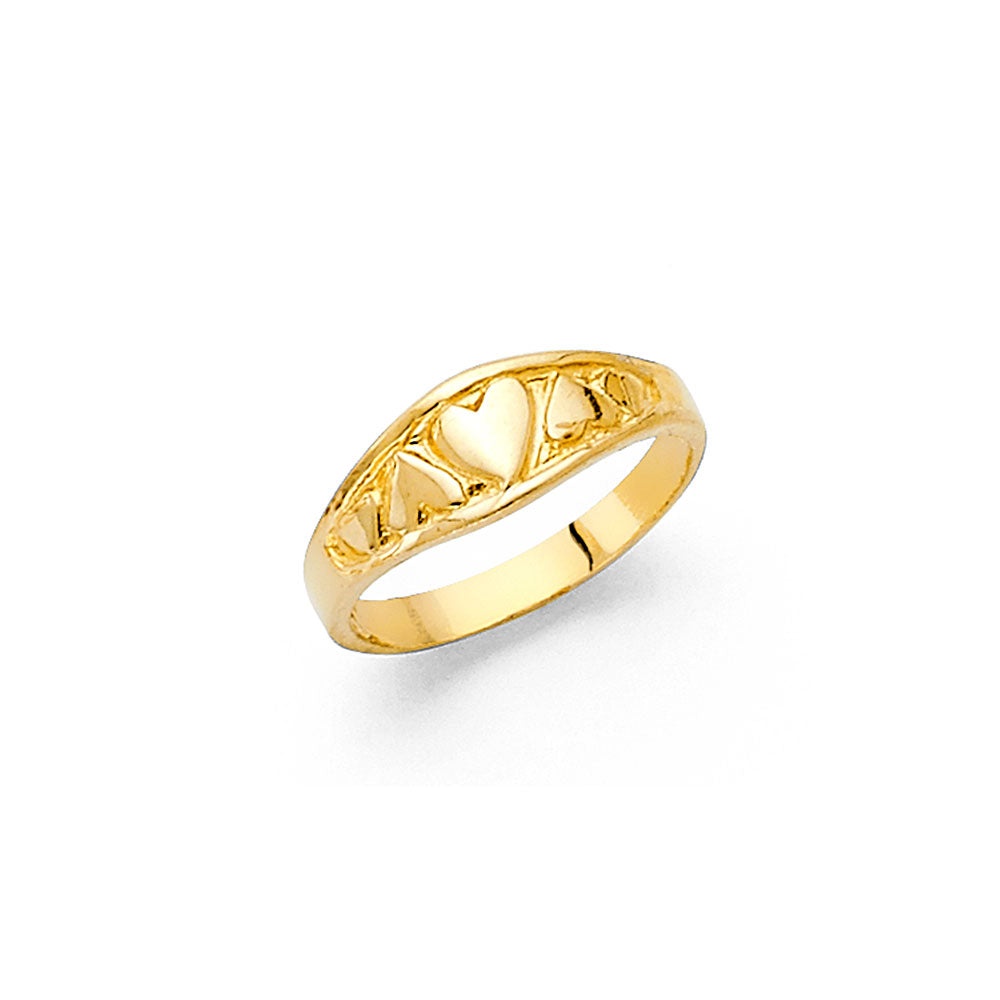 14K Yellow Gold Baby CZ Rings (RG489)