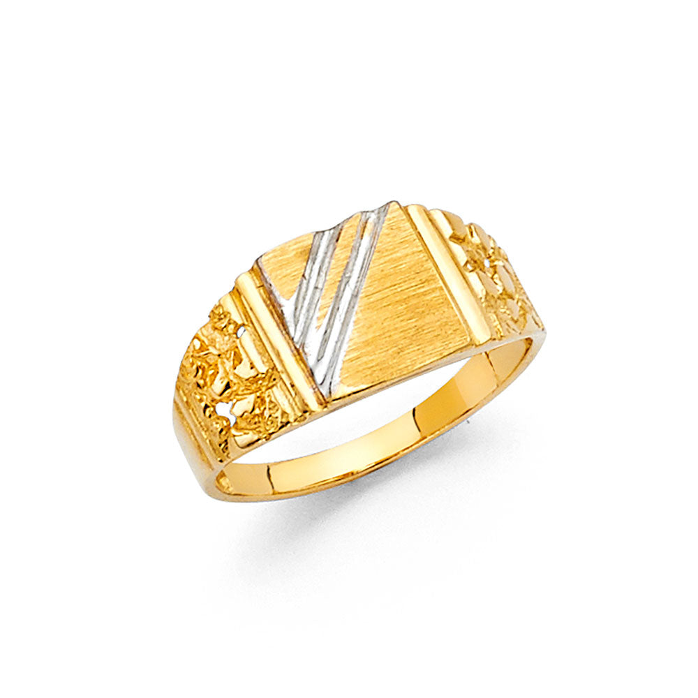 14K Two Tone Gold Baby CZ Rings (RG496)