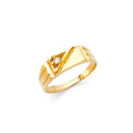 14K Yellow Gold Baby CZ Rings (RG498)