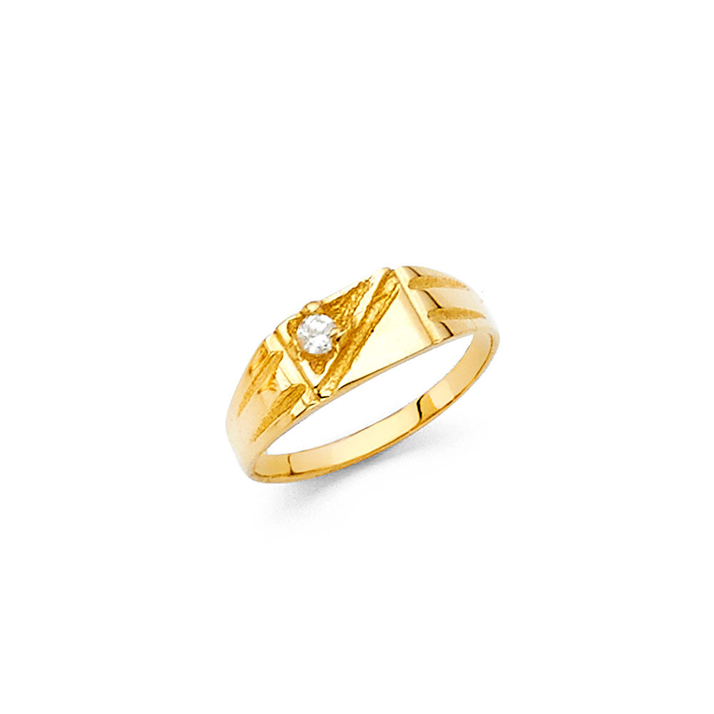 14K Yellow Gold Baby CZ Rings (RG499)