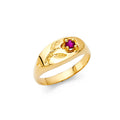 14K Yellow Gold Baby CZ Rings (RG501)