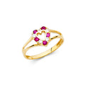 14K Yellow Gold Baby CZ Rings (RG502)
