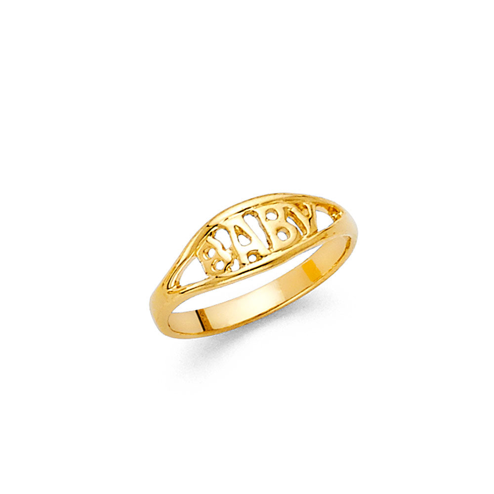 14K Yellow Gold Baby CZ Rings (RG504)
