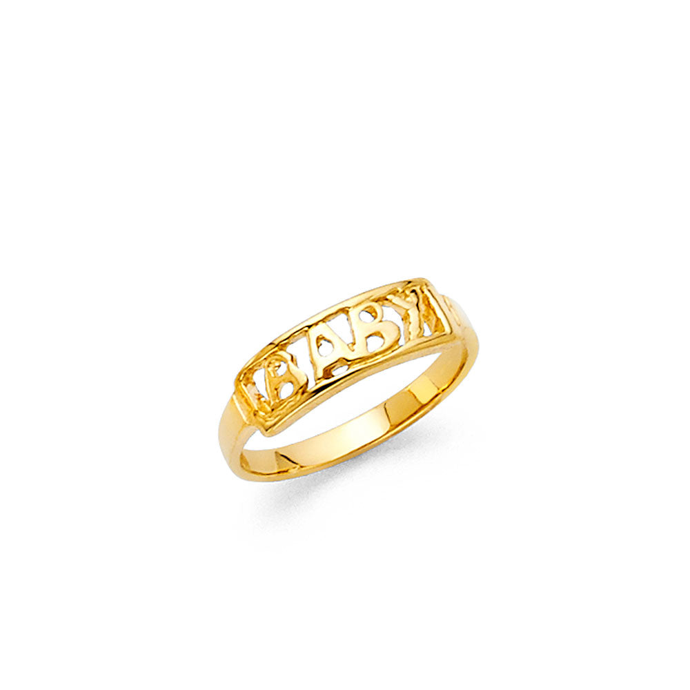 14K Yellow Gold Baby CZ Rings (RG505)