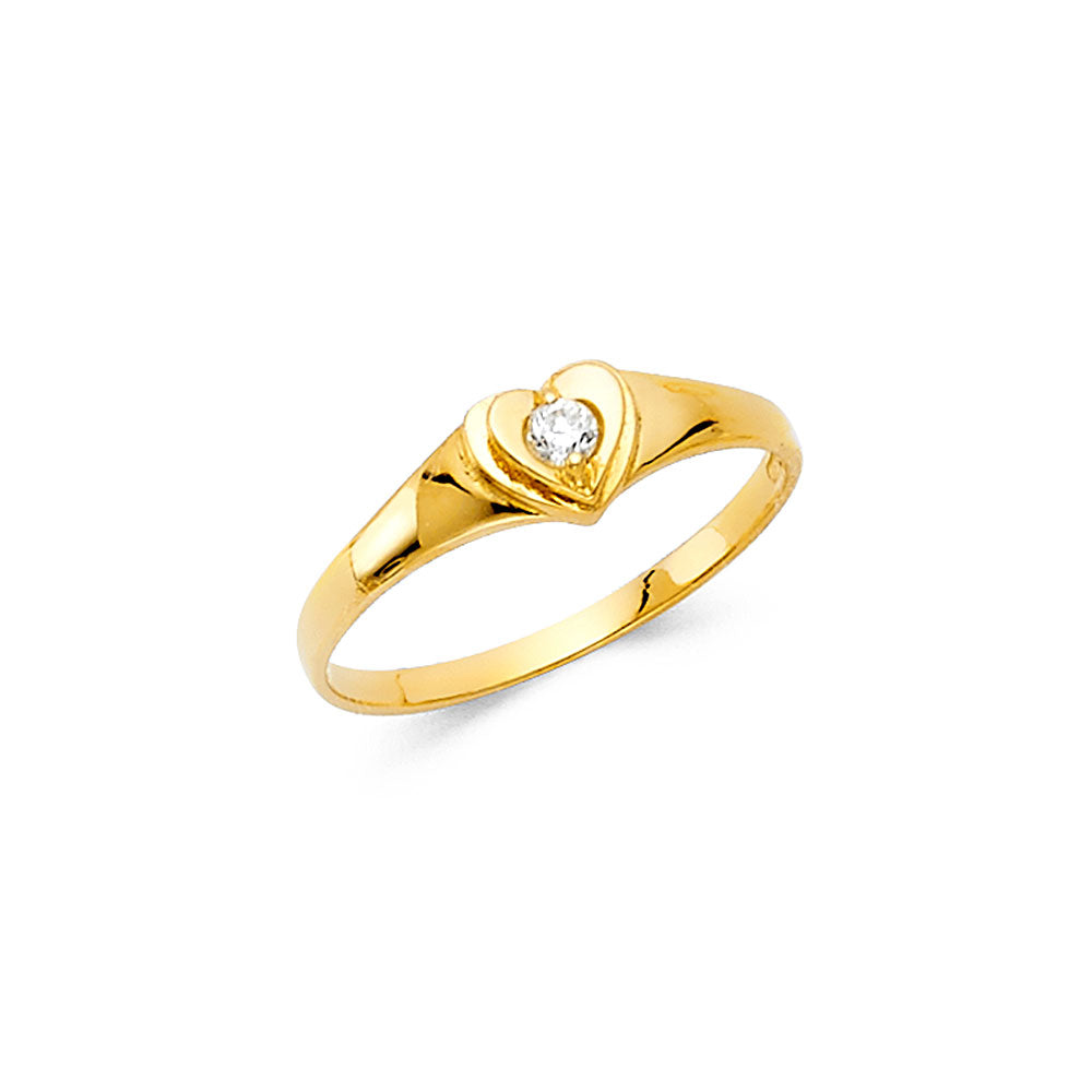 14K Yellow Gold Baby CZ Rings (RG507)