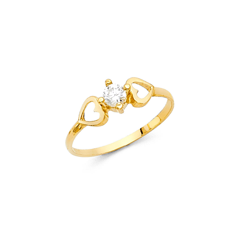 14K Yellow Gold Baby CZ Rings (RG511)