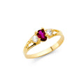 14K Yellow Gold Baby CZ Rings (RG514)