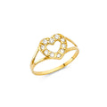 14K Yellow Gold Baby CZ Rings (RG518)