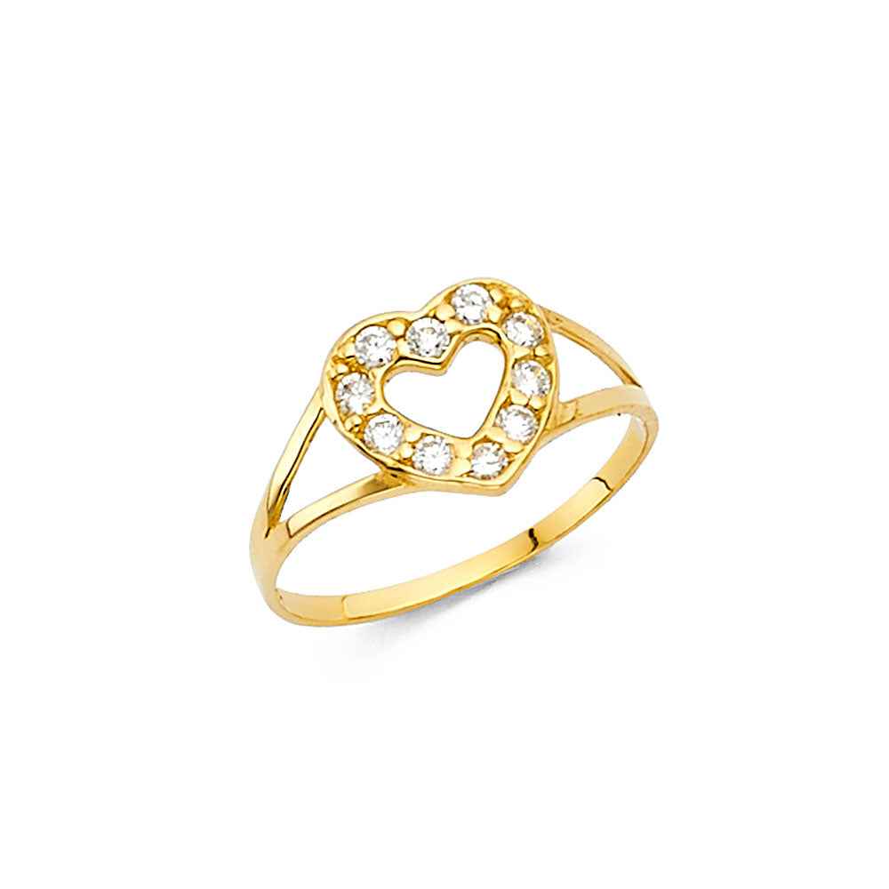 14K Yellow Gold Baby CZ Rings (RG518)