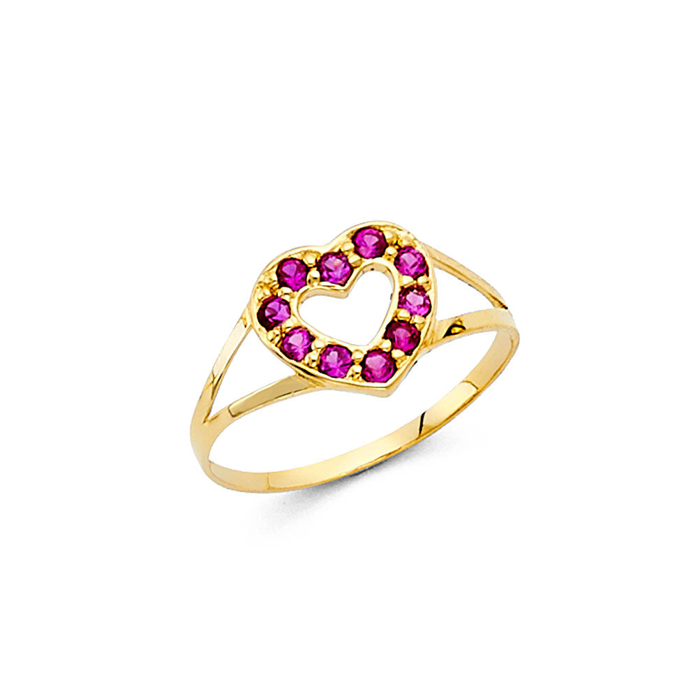 14K Yellow Gold Baby CZ Rings (RG519)